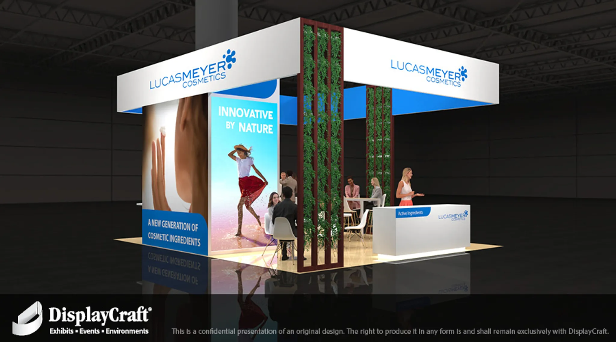20x20 Island booth design by DisplayCraft